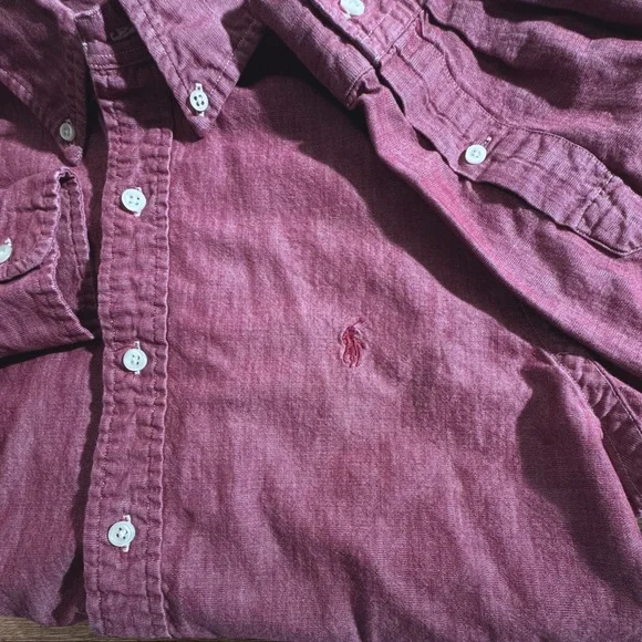 Ralph Lauren Men's Casual Purple Button-Down Shirt - Picture 5 of 8